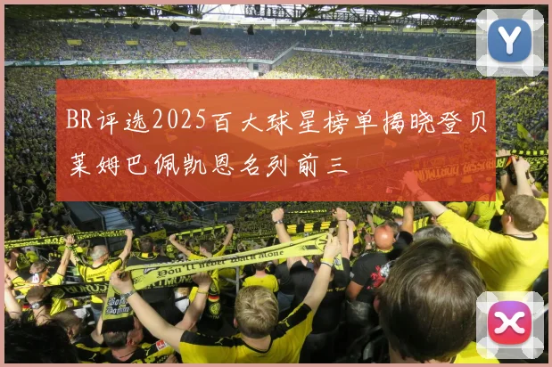 BR评选2025百大球星榜单揭晓登贝莱姆巴佩凯恩名列前三